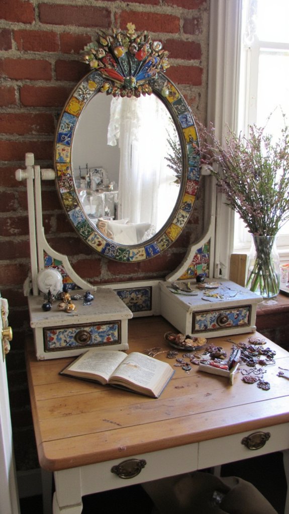 eclectic mirror vanity combinations