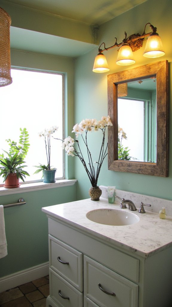 eco friendly tropical bathroom lighting