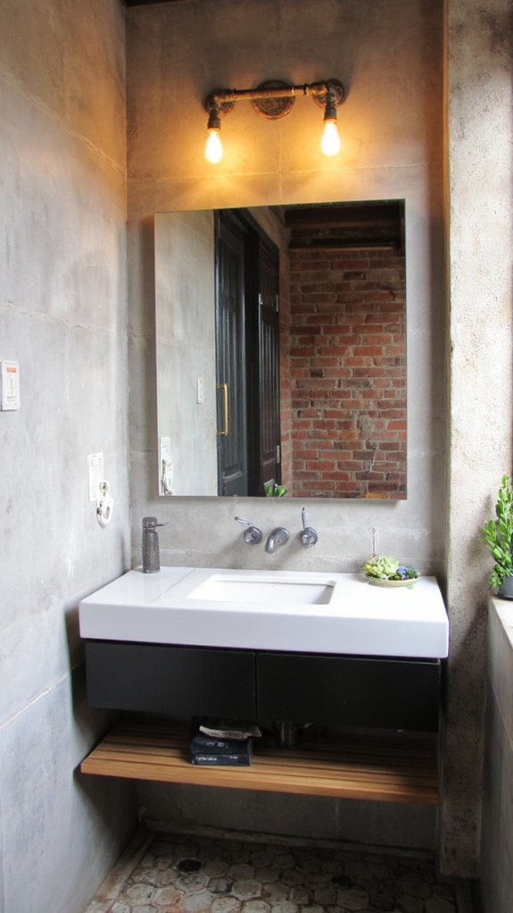 edgy industrial bathroom fixtures