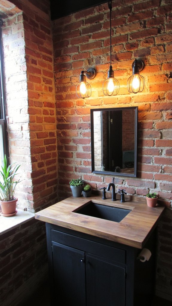 edgy industrial vanity lighting