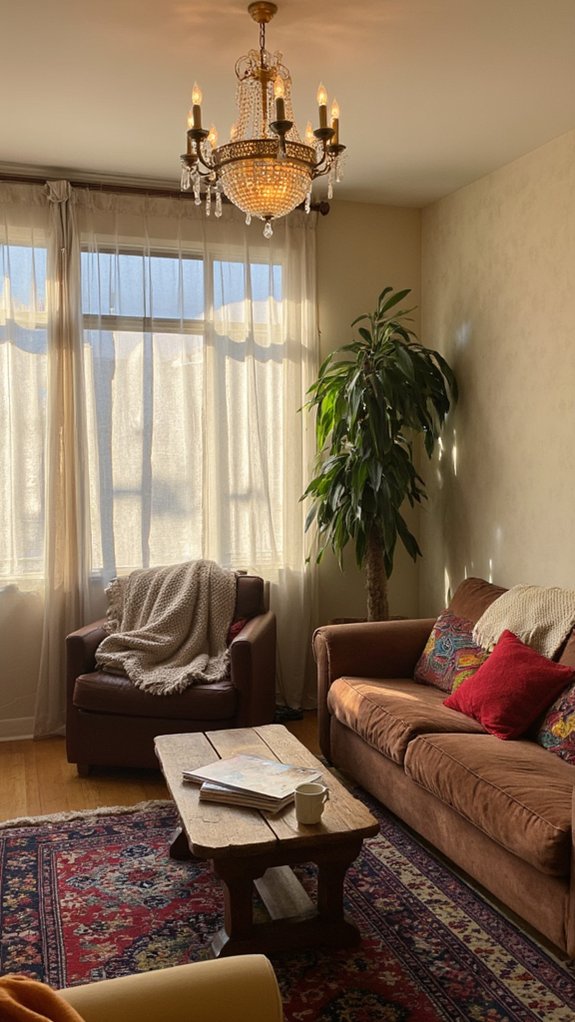 elegant chandelier transforms space