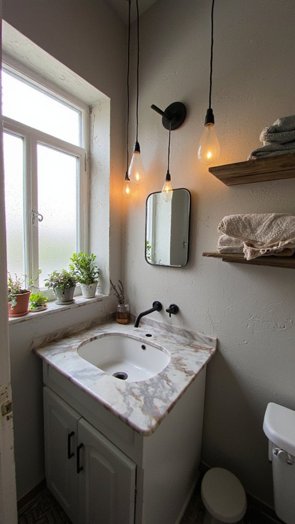 elegant pendant lights transform bathrooms