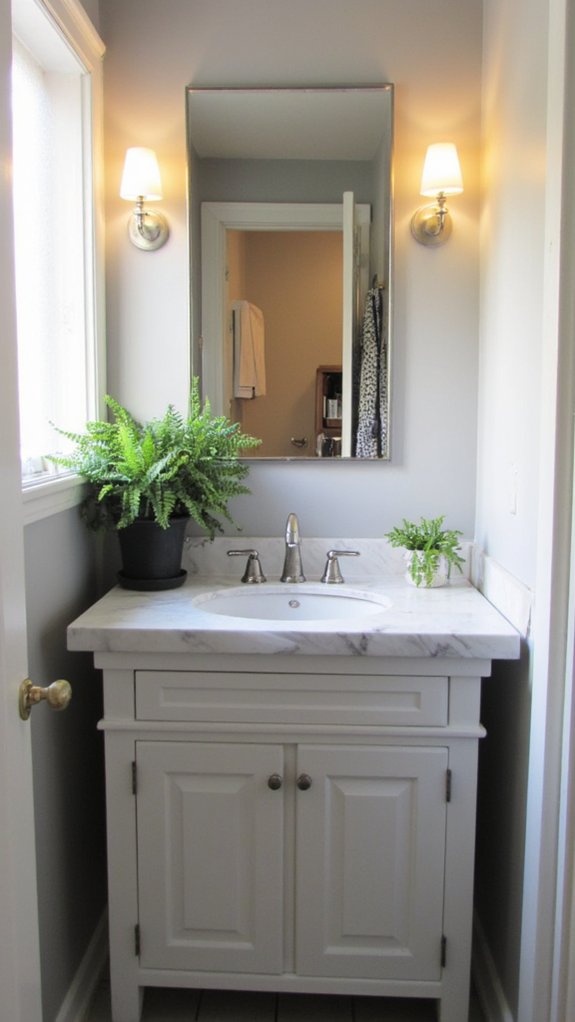 enhancing small bathroom functionality