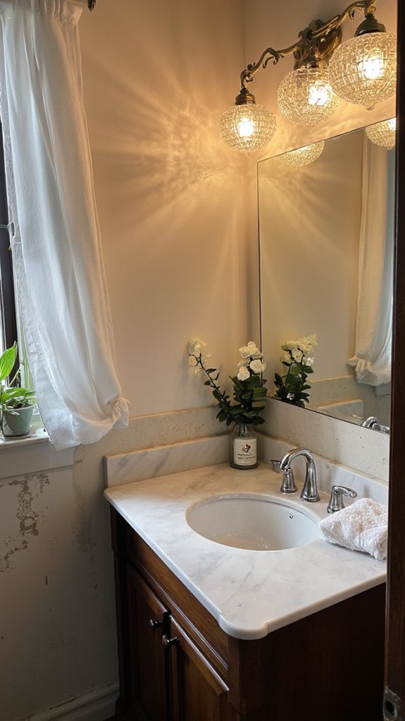 glamorous crystal vanity lights