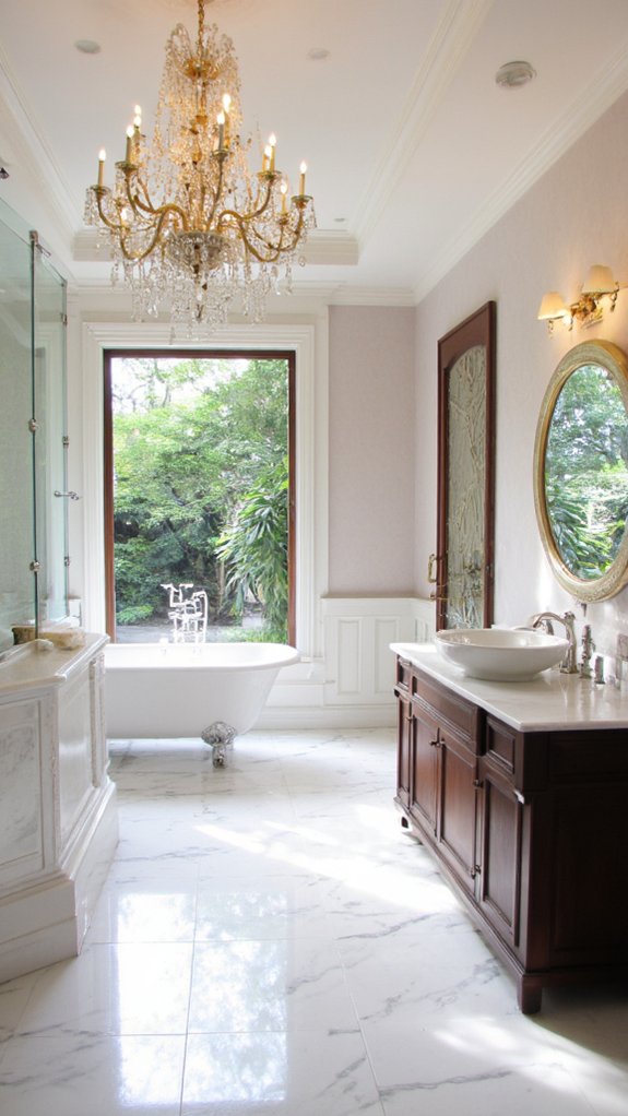 glamorous statement chandelier addition