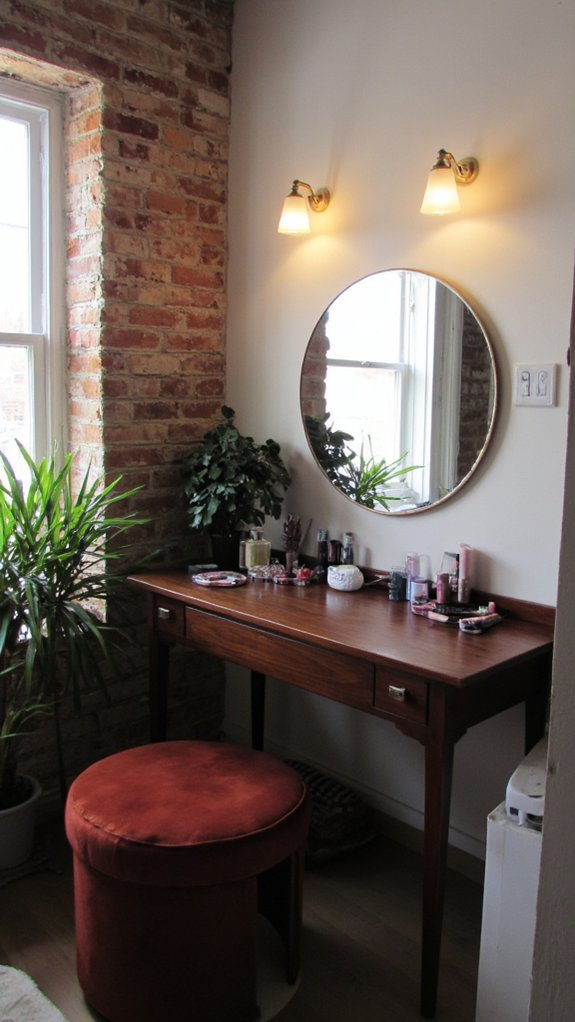 gold lighting glamorizes vanity