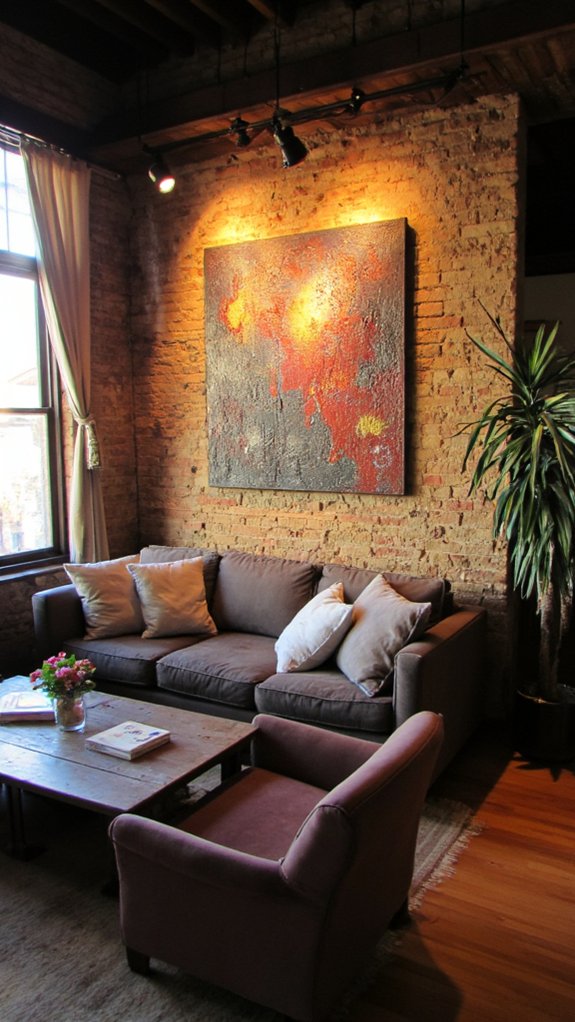 highlight artwork with spotlights