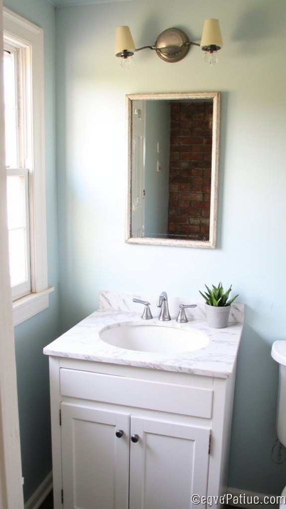 ideal vanity lighting height