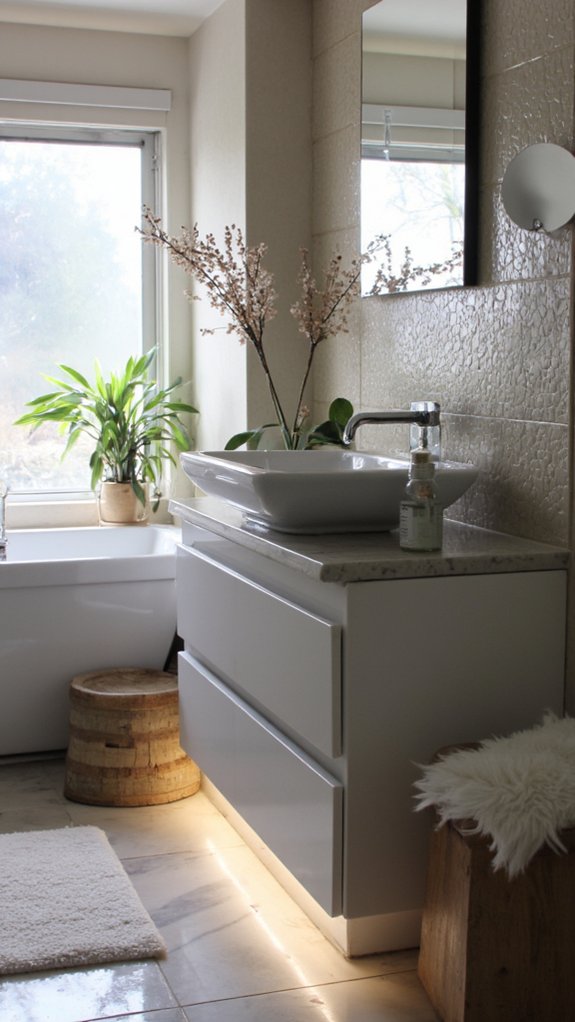 illuminated under sink convenience