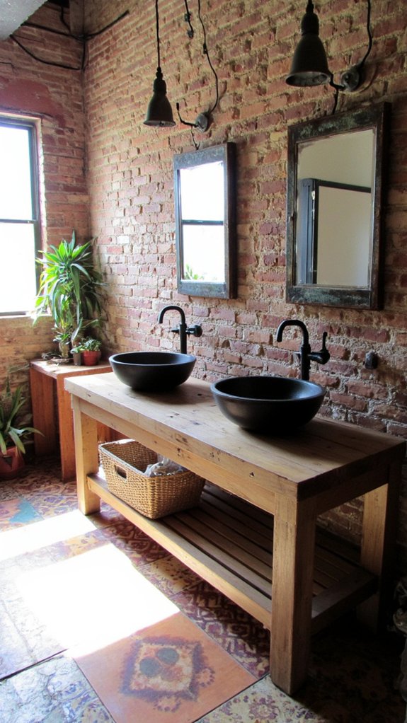 industrial chic bathroom elegance