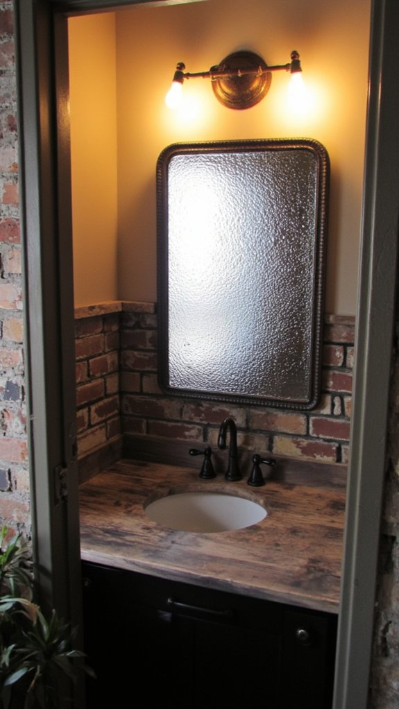 industrial chic bathroom lighting