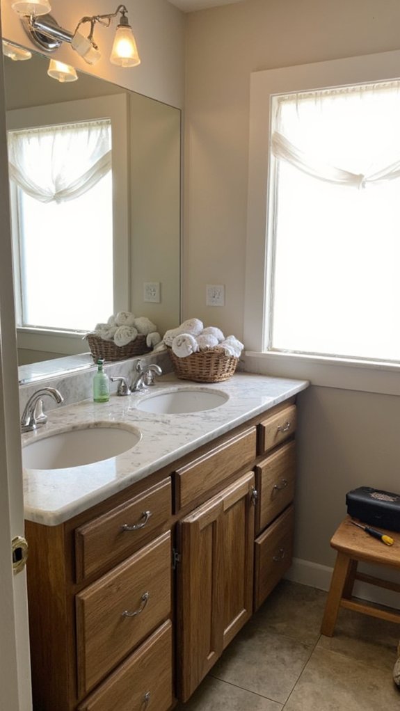 install polished vanity lights