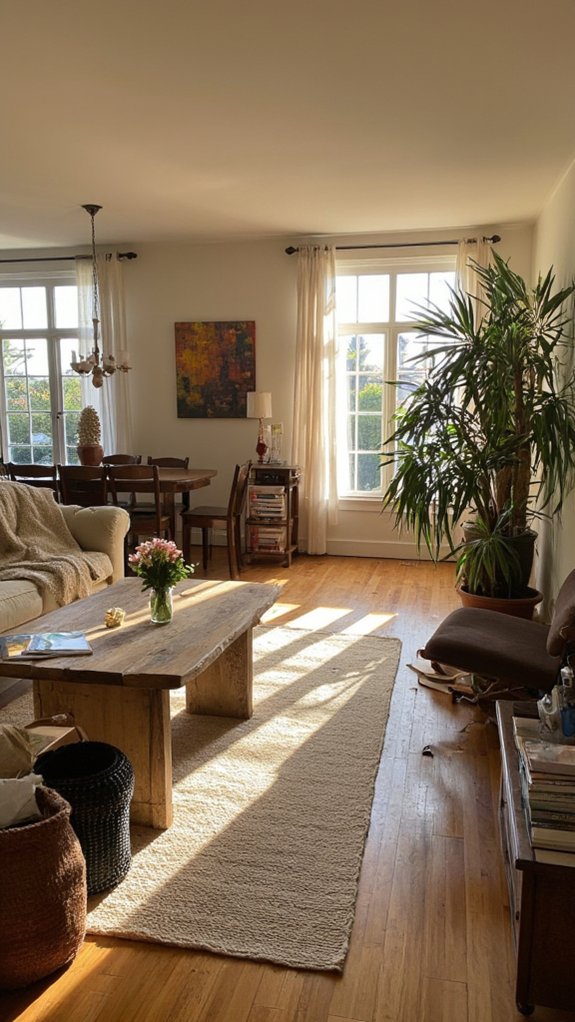 inviting open living space