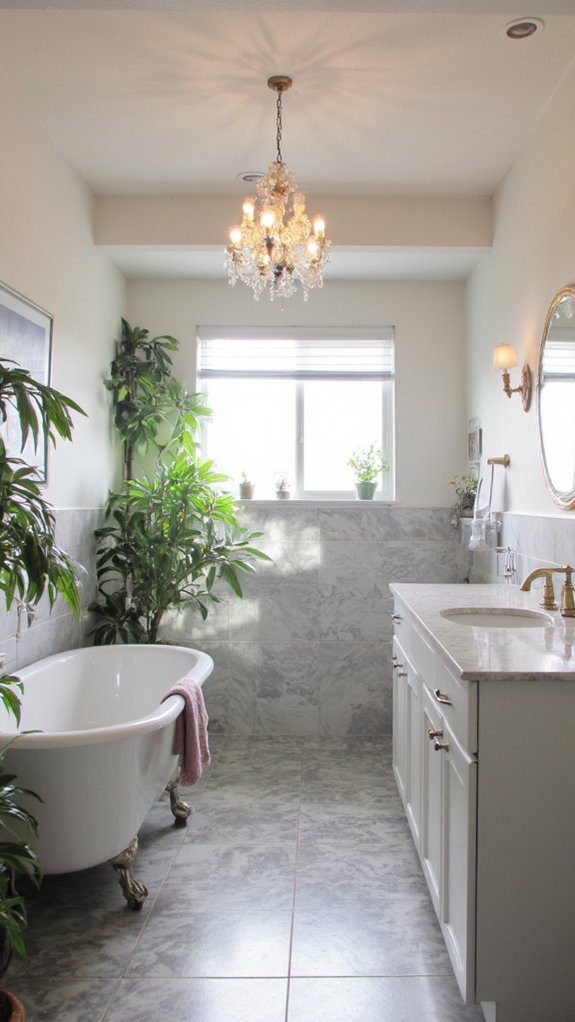 layered bathroom lighting design