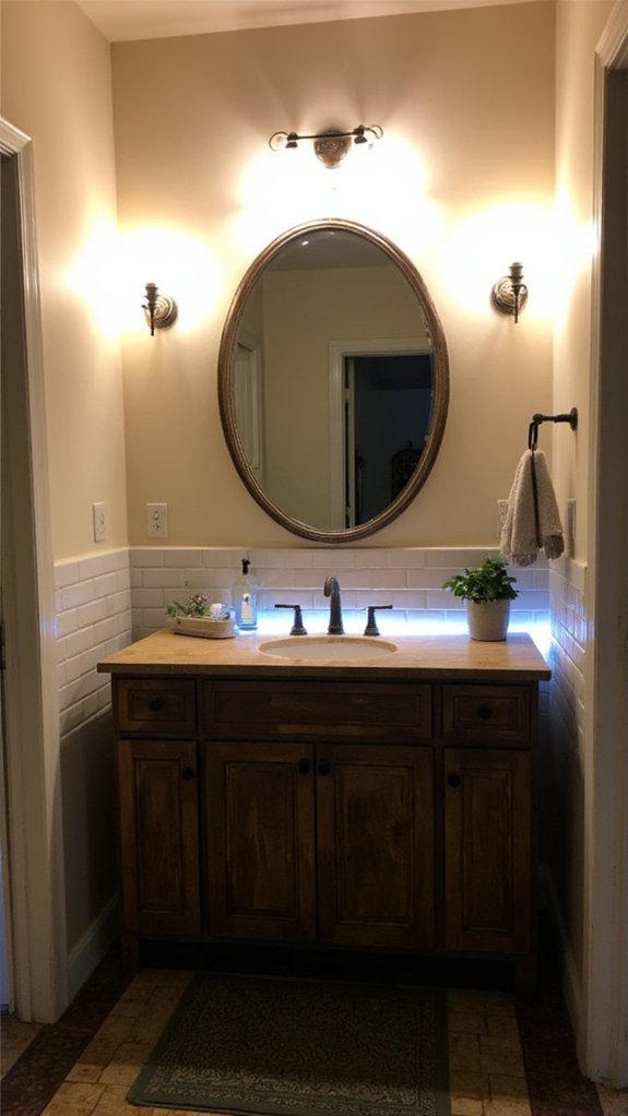 layered lighting enhances bathrooms