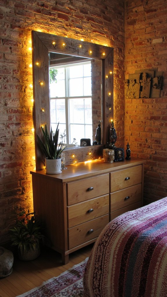 lighted mirror with ambiance