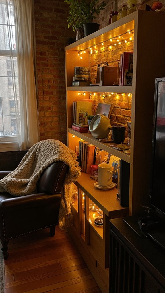 magical cozy shelf decor