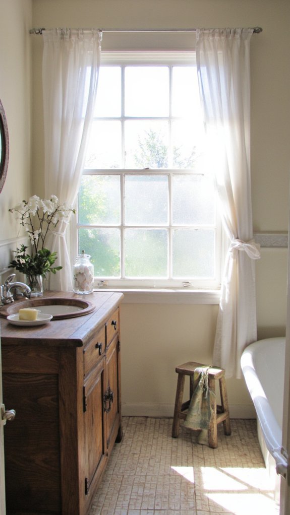 maximize bathroom natural light