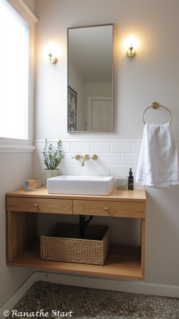 maximize bathroom space stylishly