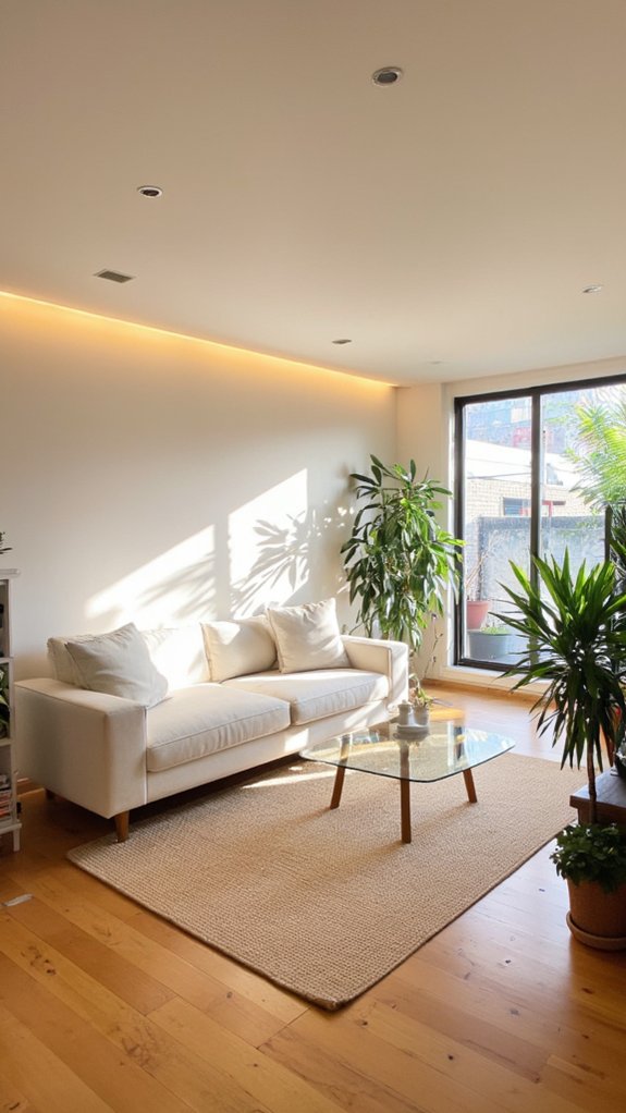 minimalist lighting enhances elegance