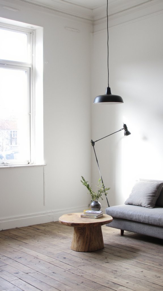 minimalist lighting fixture selection