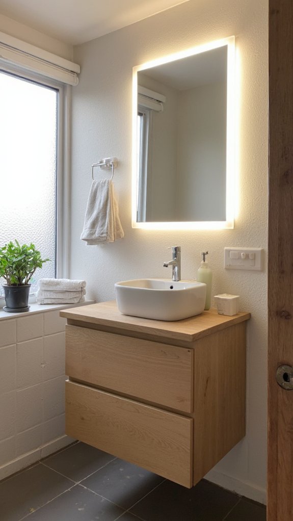 mirror integrated lighting upgrade