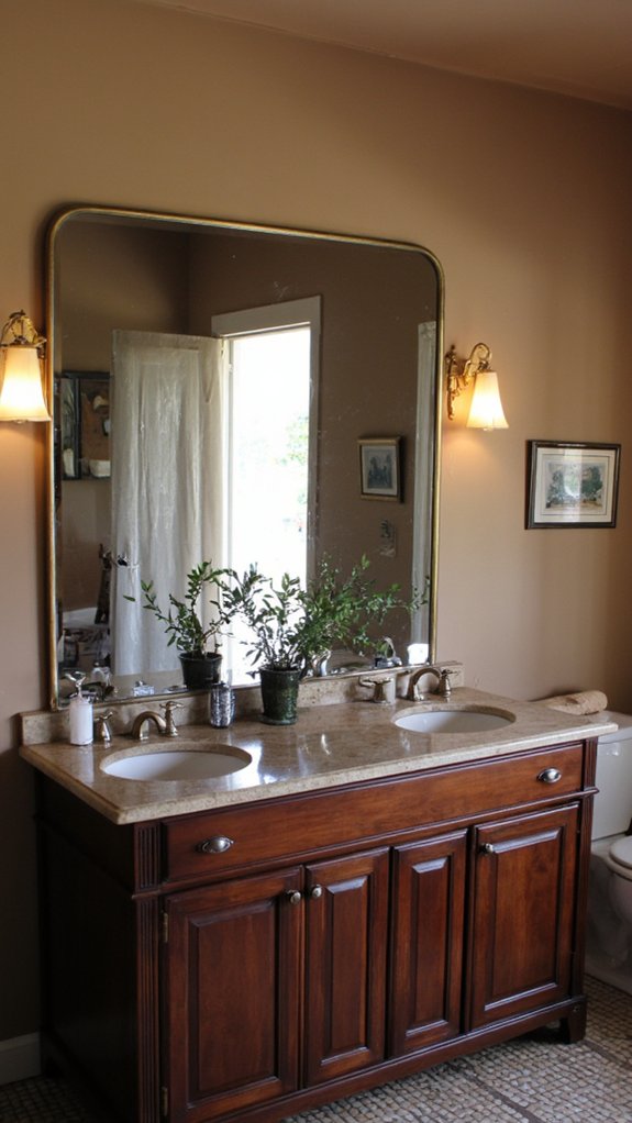 mirrored accent walls elegance