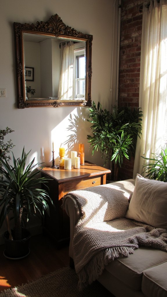 mirrors amplify cozy lighting