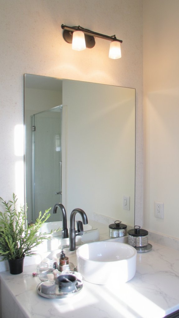 modern minimalist bathroom lighting