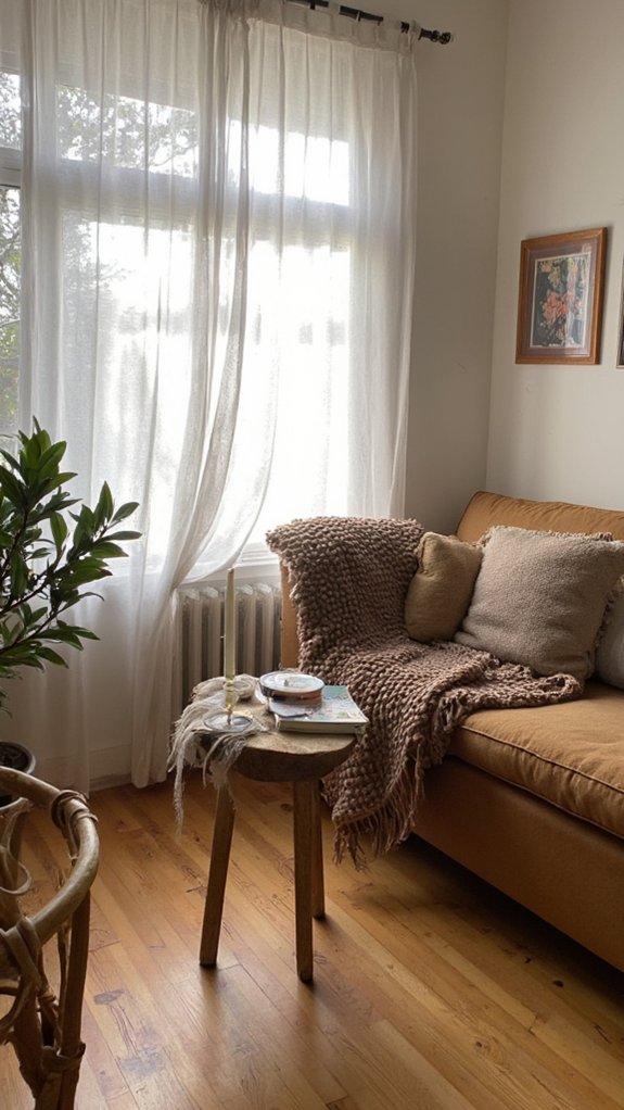 natural light through curtains