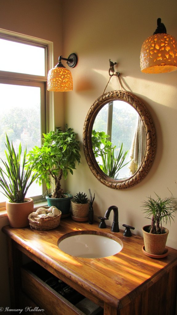 nature inspired bathroom lighting elegance