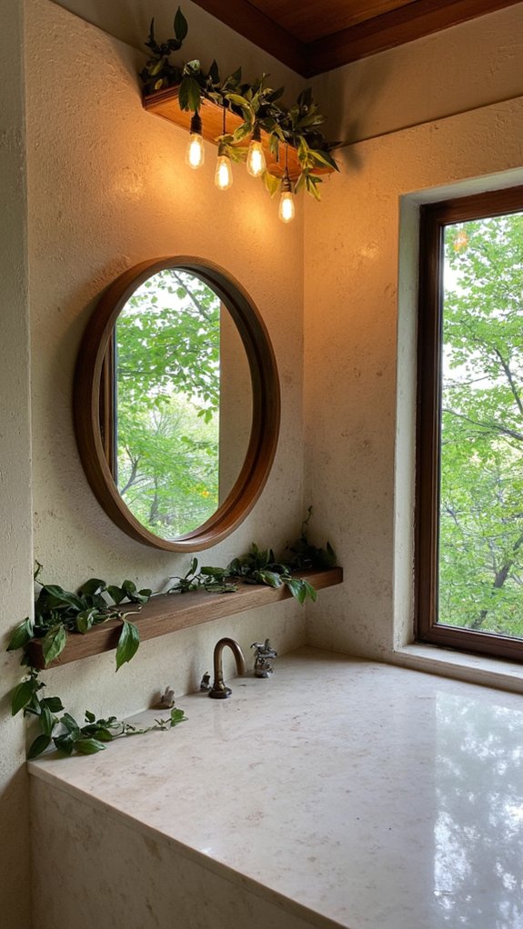 nature inspired bathroom lighting