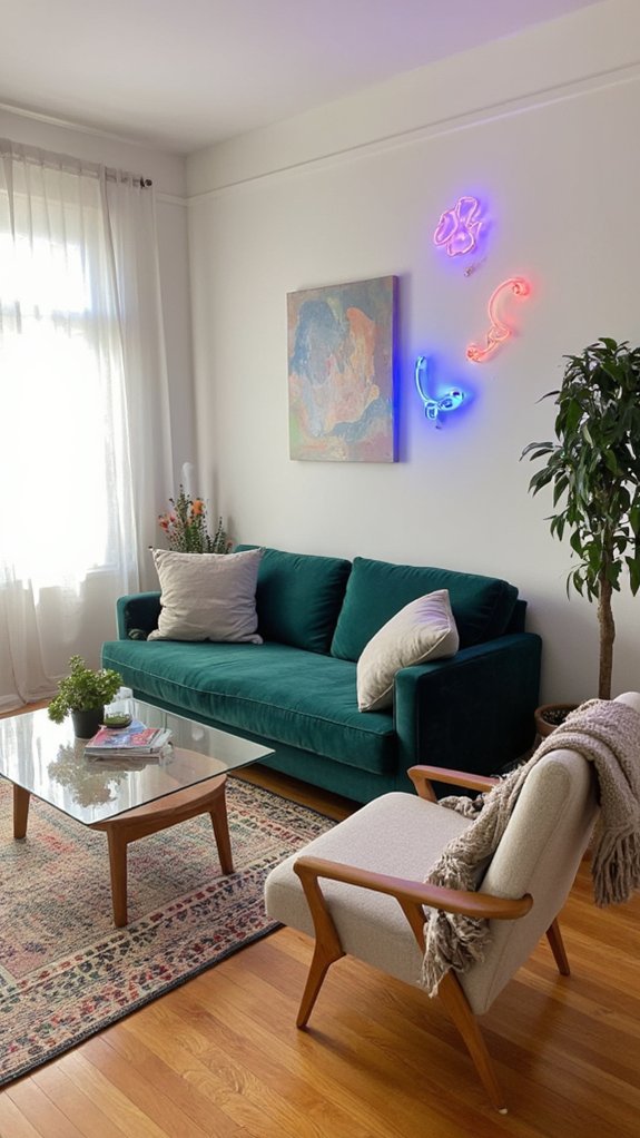 neon lighting modern decor