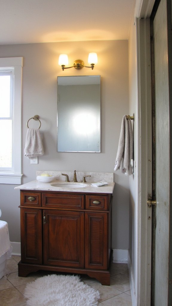 optimal mirror lighting placement