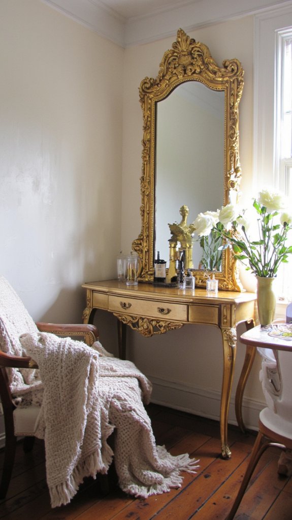 opulent ornate gold mirrors