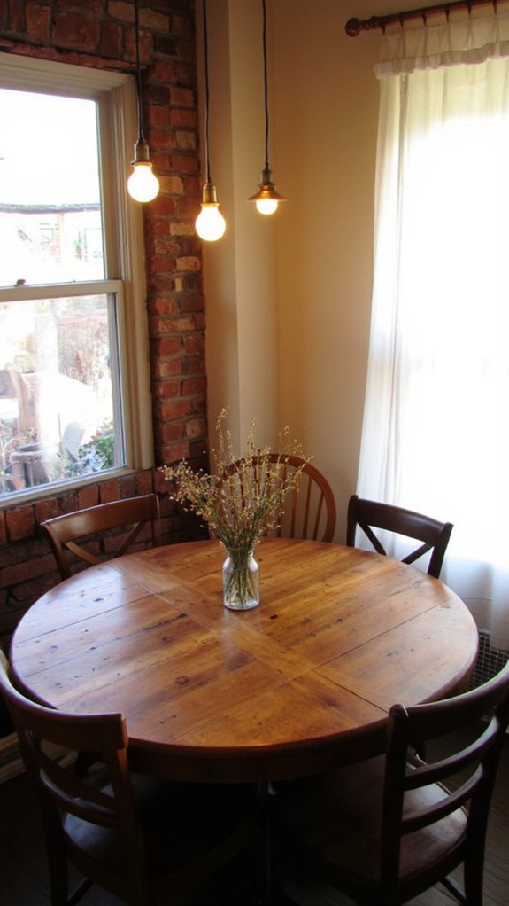 pendant lights enhance dining