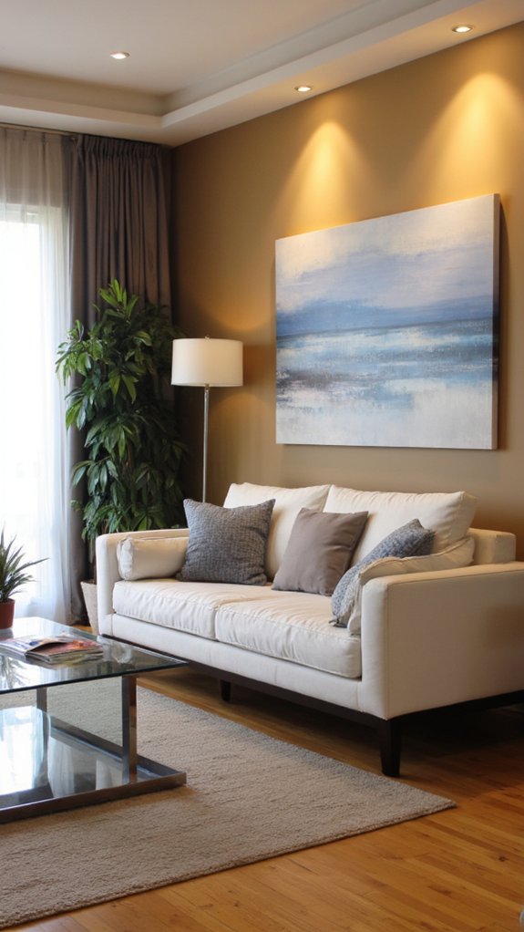 recessed lighting enhances ambiance