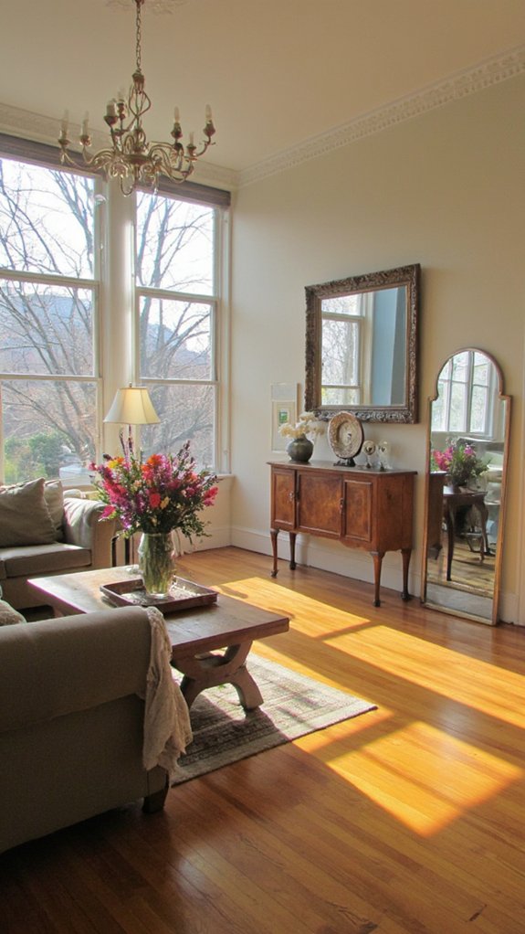 reflective surfaces enhance brightness