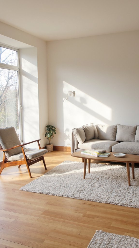 rugs define spaces enhance warmth