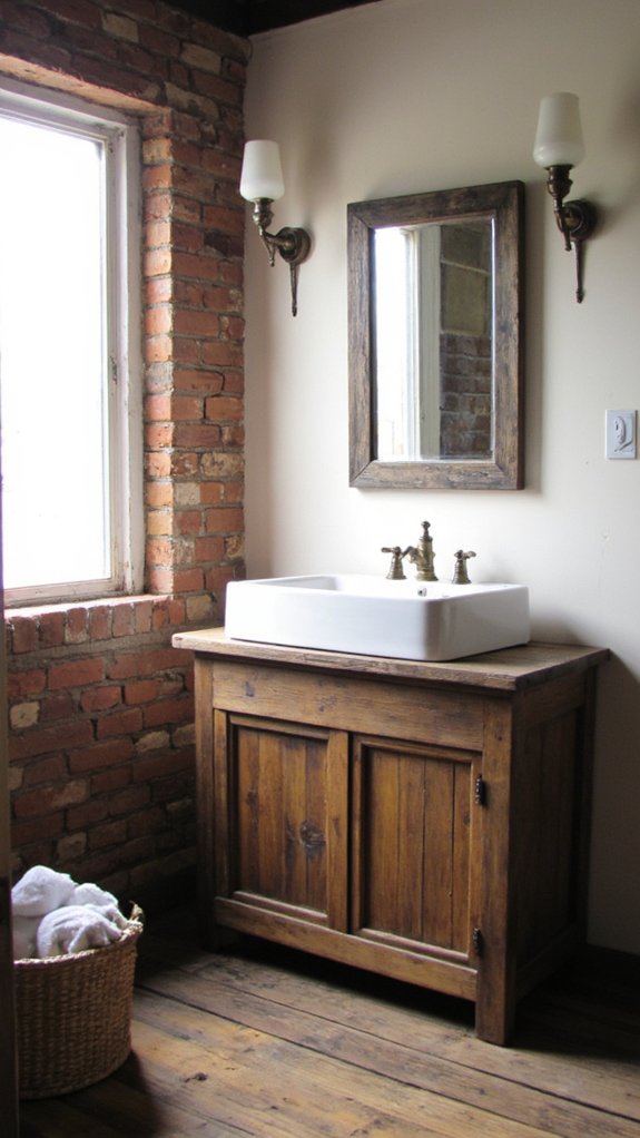rustic farmhouse vanity appeal
