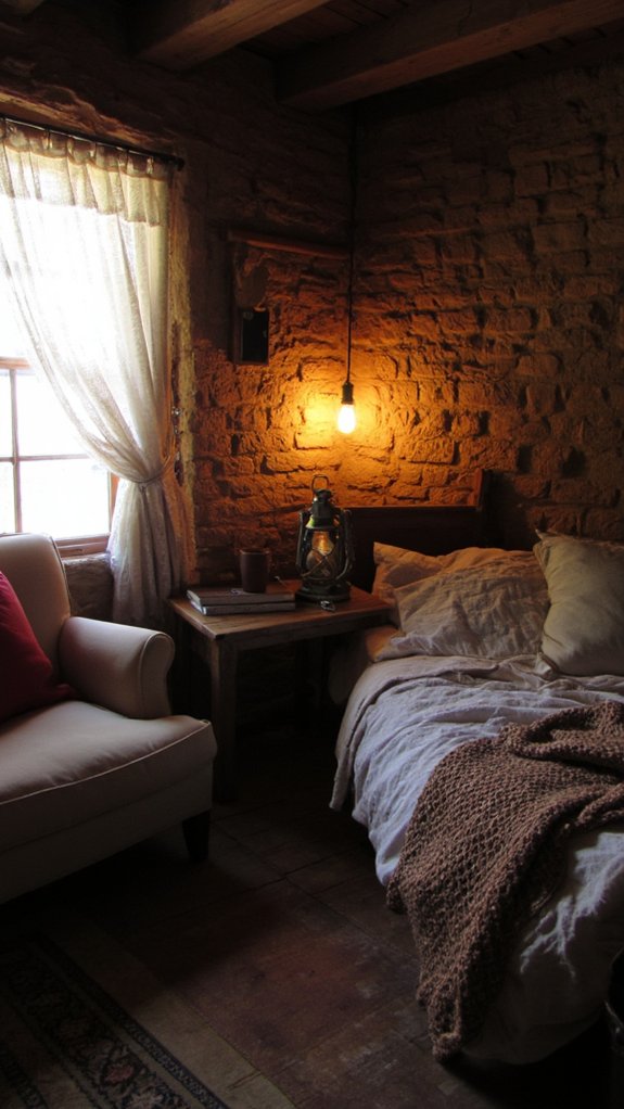 rustic lanterns create ambiance