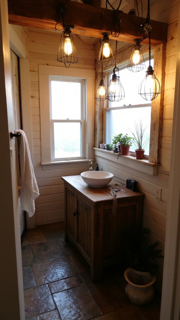 rustic lighting for bathrooms