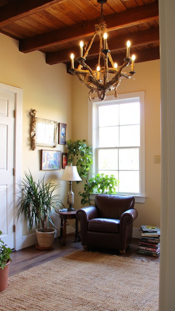 rustic wooden chandelier project