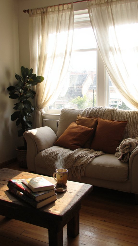 sheer curtains enhance natural light