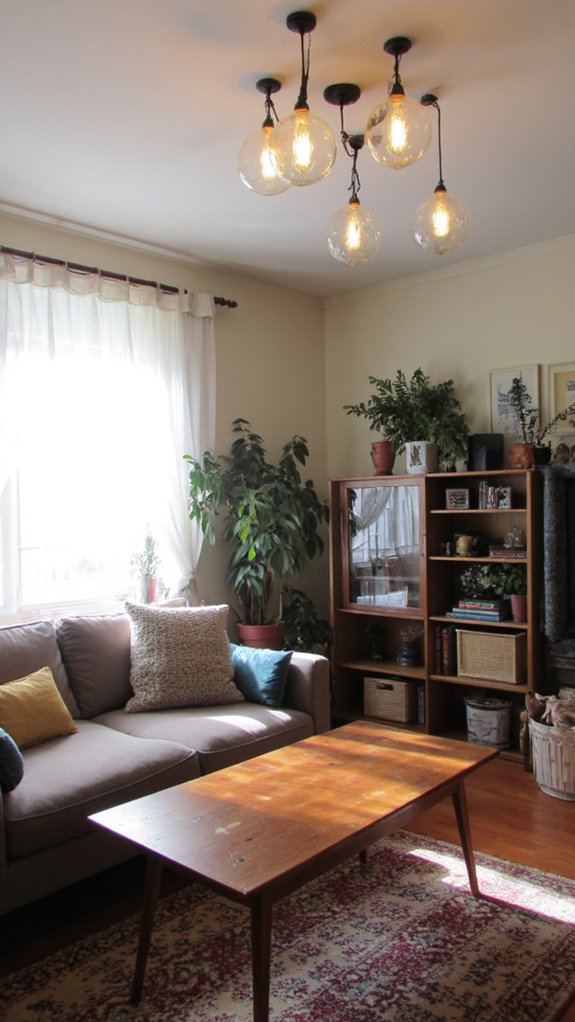 sleek glass globe lights