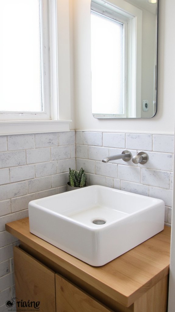 sleek minimalist vanity fixtures
