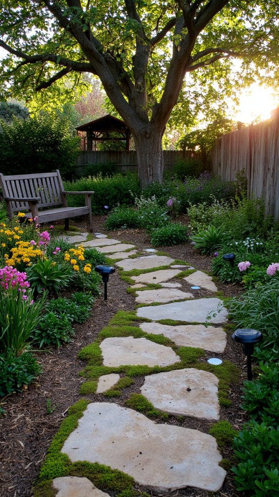 solar lights enhance pathways