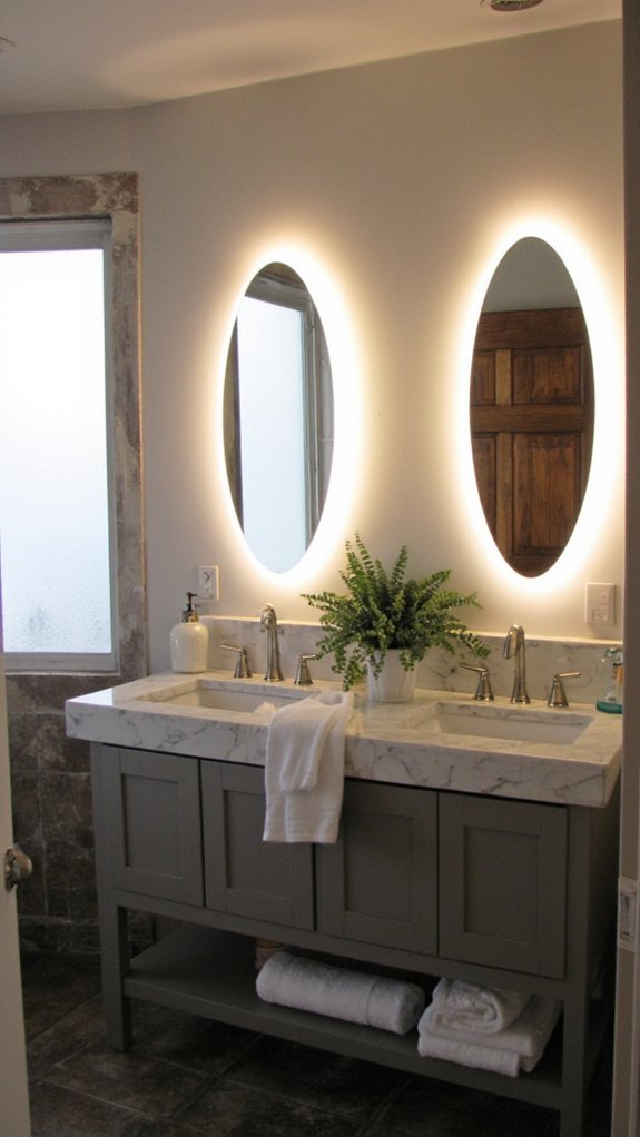 soothing backlit vanity mirrors