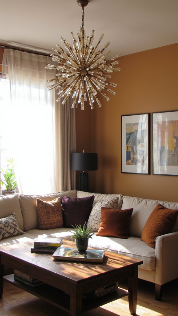 statement lighting as centerpiece