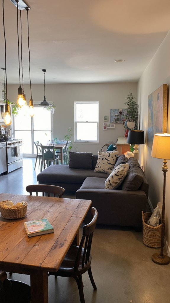 strategic lighting defines spaces